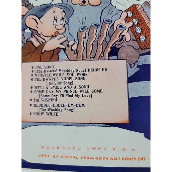 1937 Whistle While You Work Sheet Music Snow White and the 7 Dwarfs Walt Disney - Picture 4 of 8
